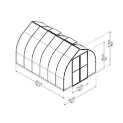 Palram 8 X 12ft Canopia Bella Greenhouse - Silver -Garantia Store 12806866 2034833196567524