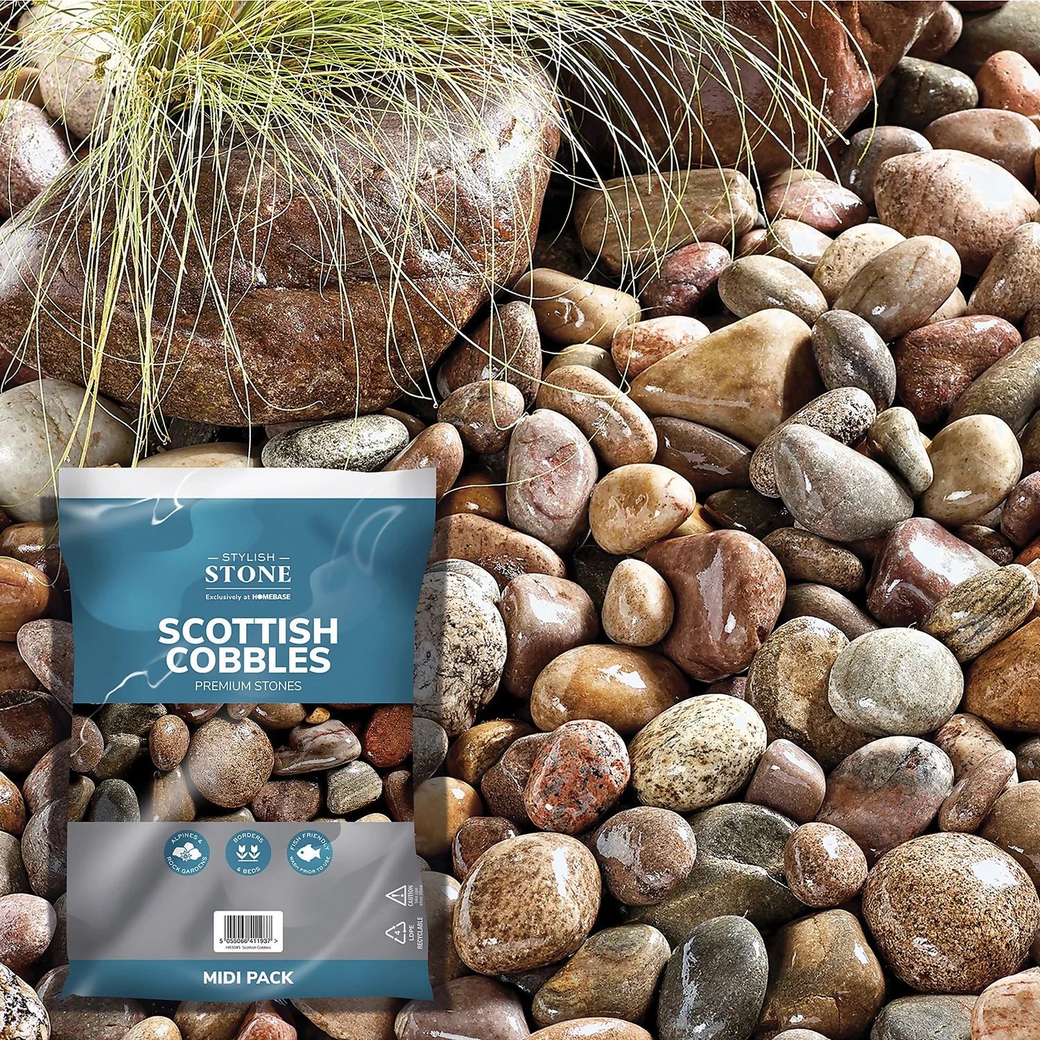 Stylish Stone Premium Scottish Cobbles - Midi Pack - 9kg 1 Stylish Stone Premium Scottish Cobbles - Midi Pack - 9kg