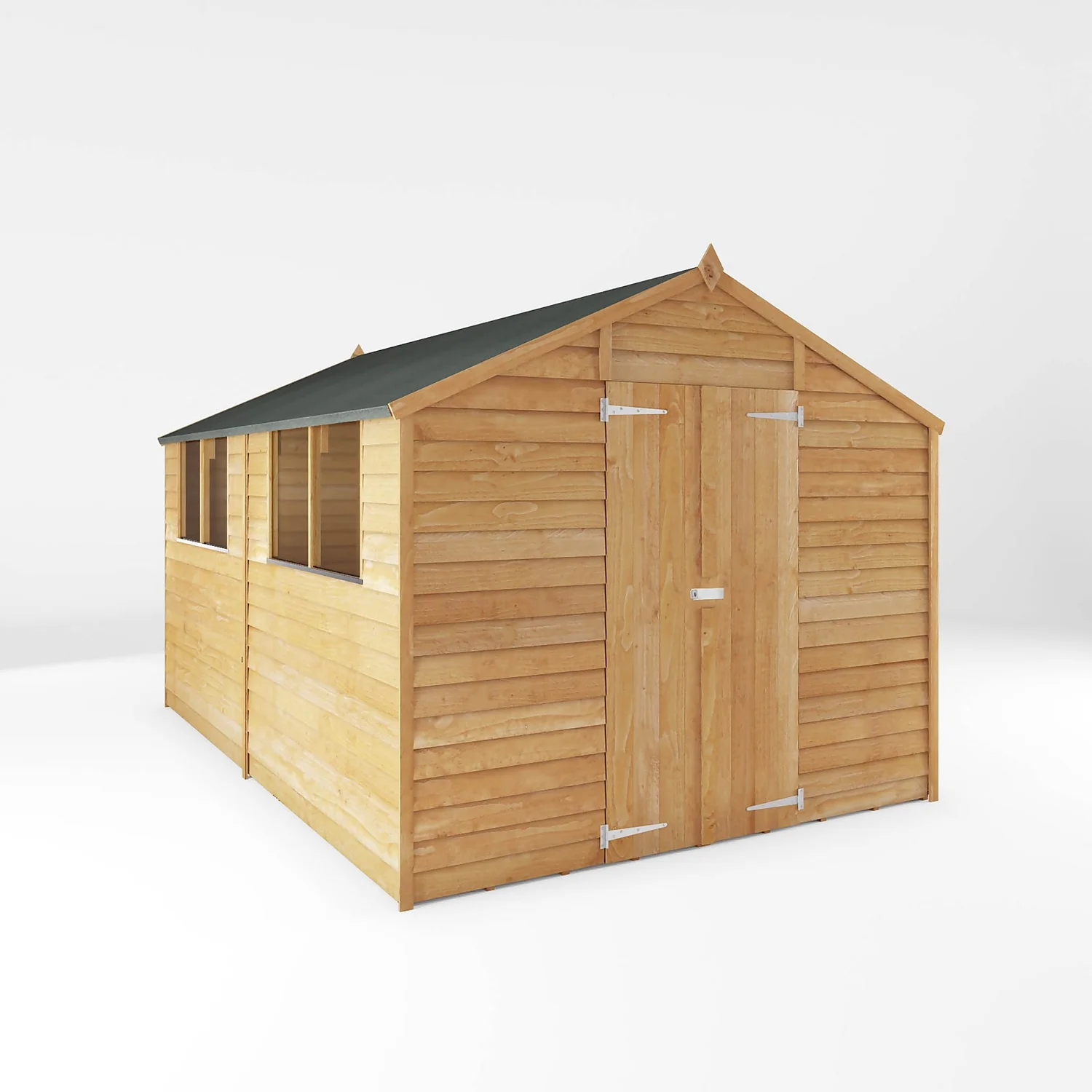 Mercia 12 X 8ft Overlap Double Door Apex Shed 1 Mercia 12 X 8ft Overlap Double Door Apex Shed