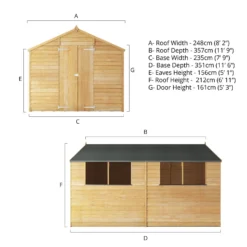 Mercia 12 X 8ft Overlap Double Door Apex Shed 18 Mercia 12 X 8ft Overlap Double Door Apex Shed -Garantia Store 12809174 2585036364238701