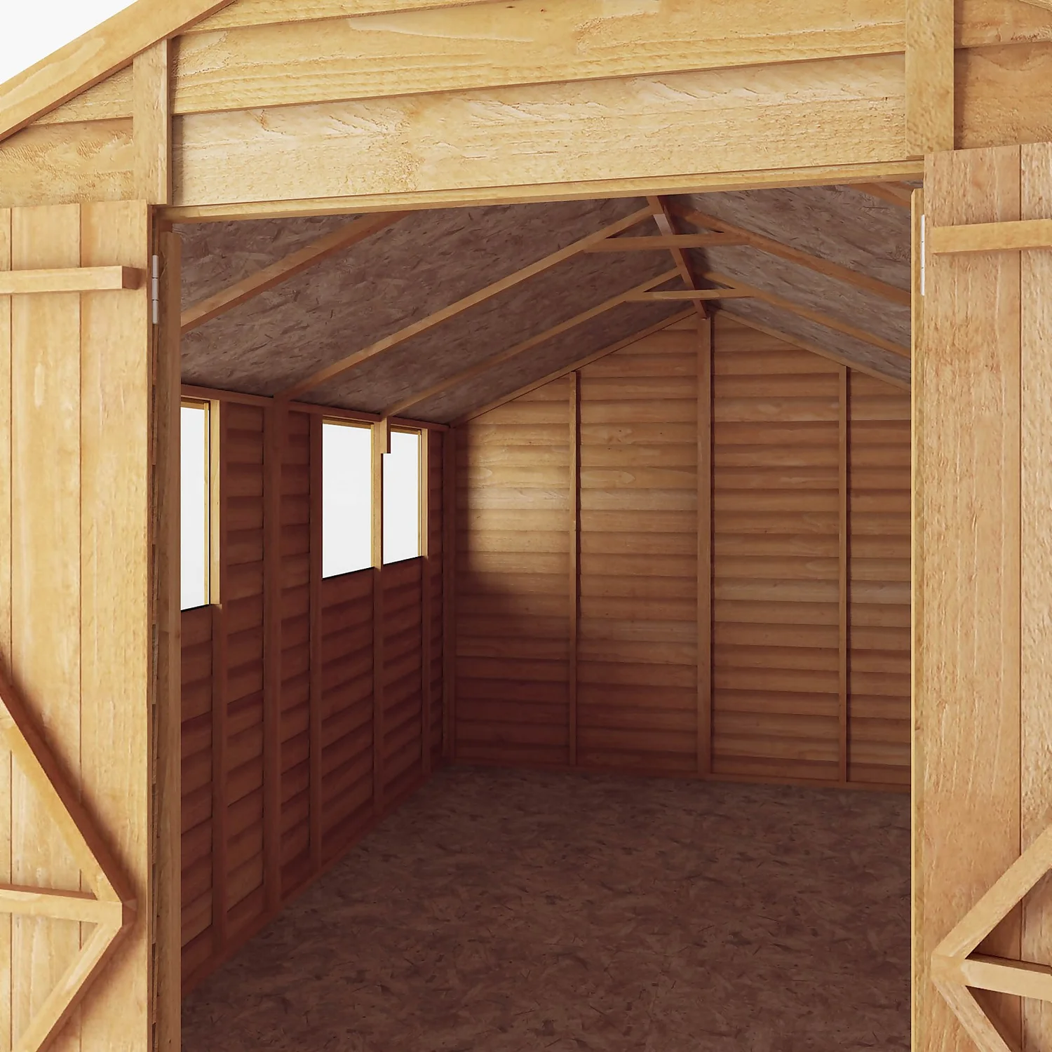 Mercia 12 X 8ft Overlap Double Door Apex Shed 4 Mercia 12 X 8ft Overlap Double Door Apex Shed - Image 4
