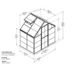 Palram 6 X 4ft Canopia Harmony Greenhouse - Green -Garantia Store 12810593 1034833168637644