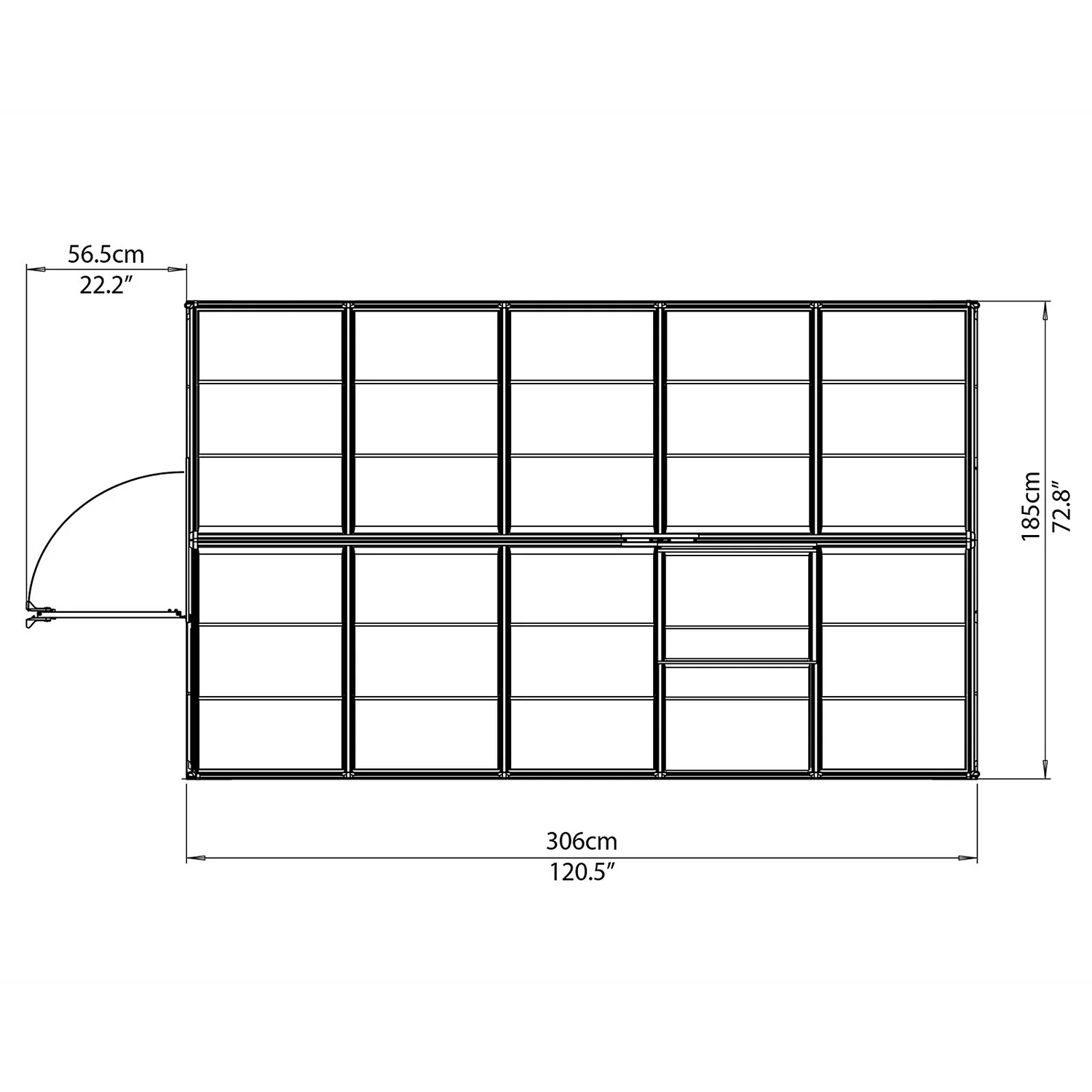 Palram 6 X 10ft Canopia Harmony Greenhouse - Silver 10 Palram 6 X 10ft Canopia Harmony Greenhouse - Silver - Image 10