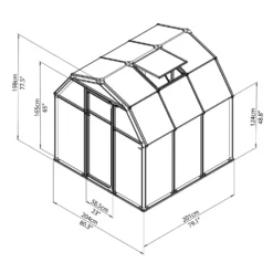 Palram 6 X 6ft Canopia Eco Grow Greenhouse - Green 14 Palram 6 X 6ft Canopia Eco Grow Greenhouse - Green -Garantia Store 12810863 1014833197349927