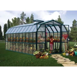 Palram 8 X 20ft Canopia Grand Gardener Greenhouse - Green -Garantia Store 12810865 6604833196180521