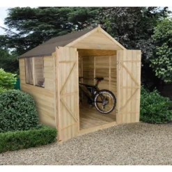 7x7ft Forest Natural Timber Overlap Apex Pressure Treated Wooden Shed -Garantia Store 12810900 3214833193558506