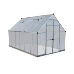 Palram 8 X 12ft Canopia Essence Greenhouse - Silver -Garantia Store 12810970 1234833196494225