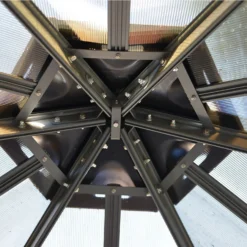 Palram - Canopia Monaco Hexagonal Garden Gazebo Grey -Garantia Store 12810973 1244924173025941