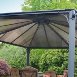 Palram - Canopia Monaco Hexagonal Garden Gazebo Grey -Garantia Store 12810973 6544924172961429