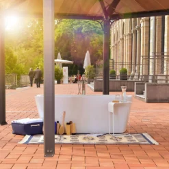 Palram - Canopia Monaco Hexagonal Garden Gazebo Grey -Garantia Store 12810973 6594924172899470