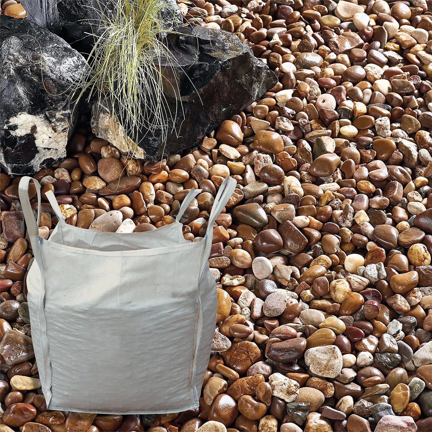 Stylish Stone Coastal Pebbles Bulk Bag - 750 Kg 1 Stylish Stone Coastal Pebbles Bulk Bag - 750 Kg