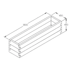 Forest Garden Wooden Caledonian Garden Trough Planter -Garantia Store 12812609 1204833219756189