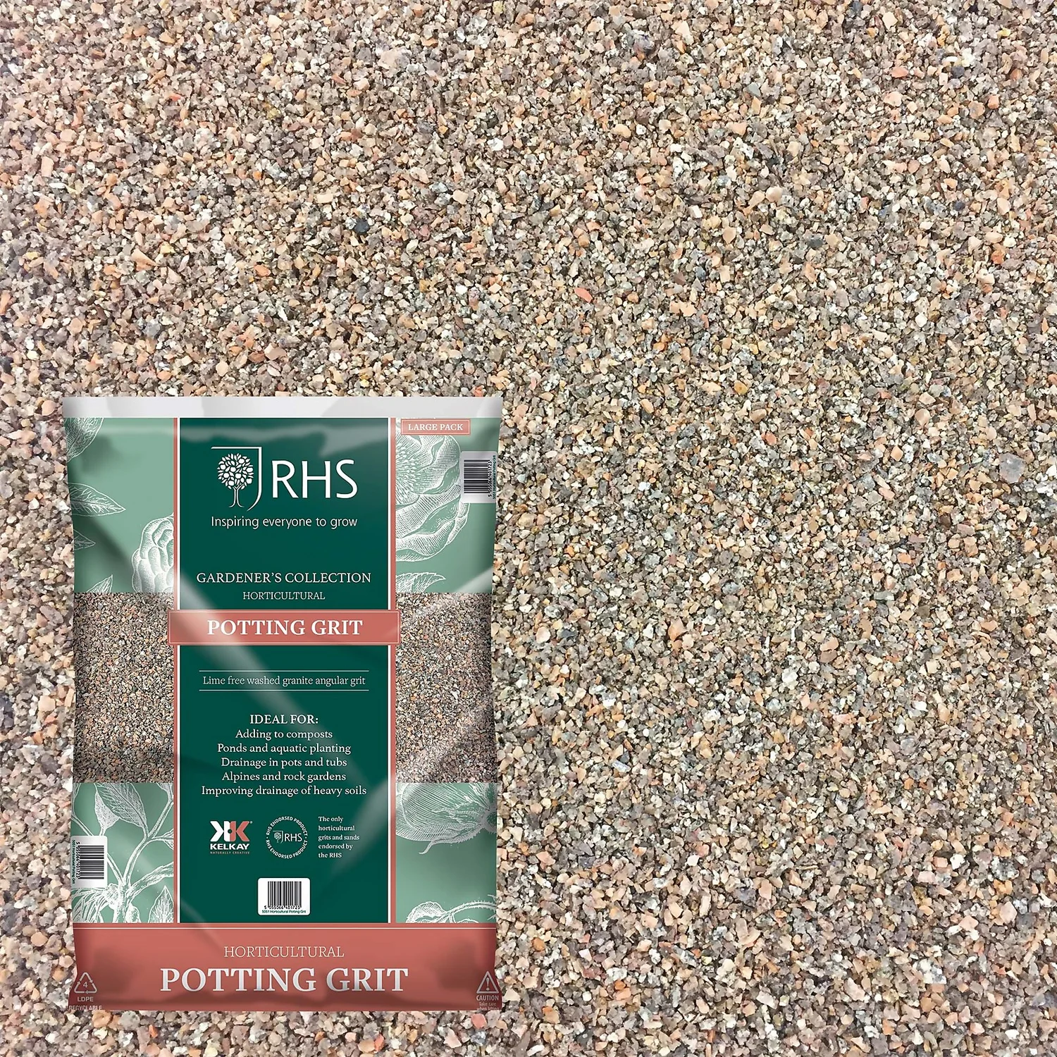 RHS Horticultural Potting Grit Large Pack - 20kg 1 RHS Horticultural Potting Grit Large Pack - 20kg
