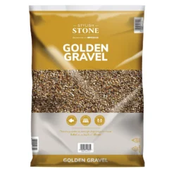 Stylish Stone Golden Gravel - Large Pack - 19kg -Garantia Store 12815200 7764902948111360