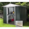 Yardmaster 6x5ft Hercules Deluxe Apex Metal Shed With Floor Frame