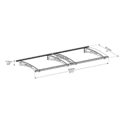 Palram - Canopia Canopy Aquila 3000 Grey Clear -Garantia Store 12821841 5654833200018391