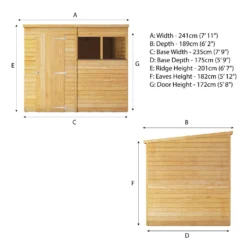 Mercia 8 X 6ft Overlap Pent Shed - Incl. Installation 19 Mercia 8 X 6ft Overlap Pent Shed - Incl. Installation -Garantia Store 12822313 9324976247997863