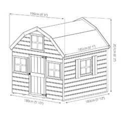 Mercia 6x6ft Dutch Style Playhouse - Installation Included -Garantia Store 12822460 6525018266956720