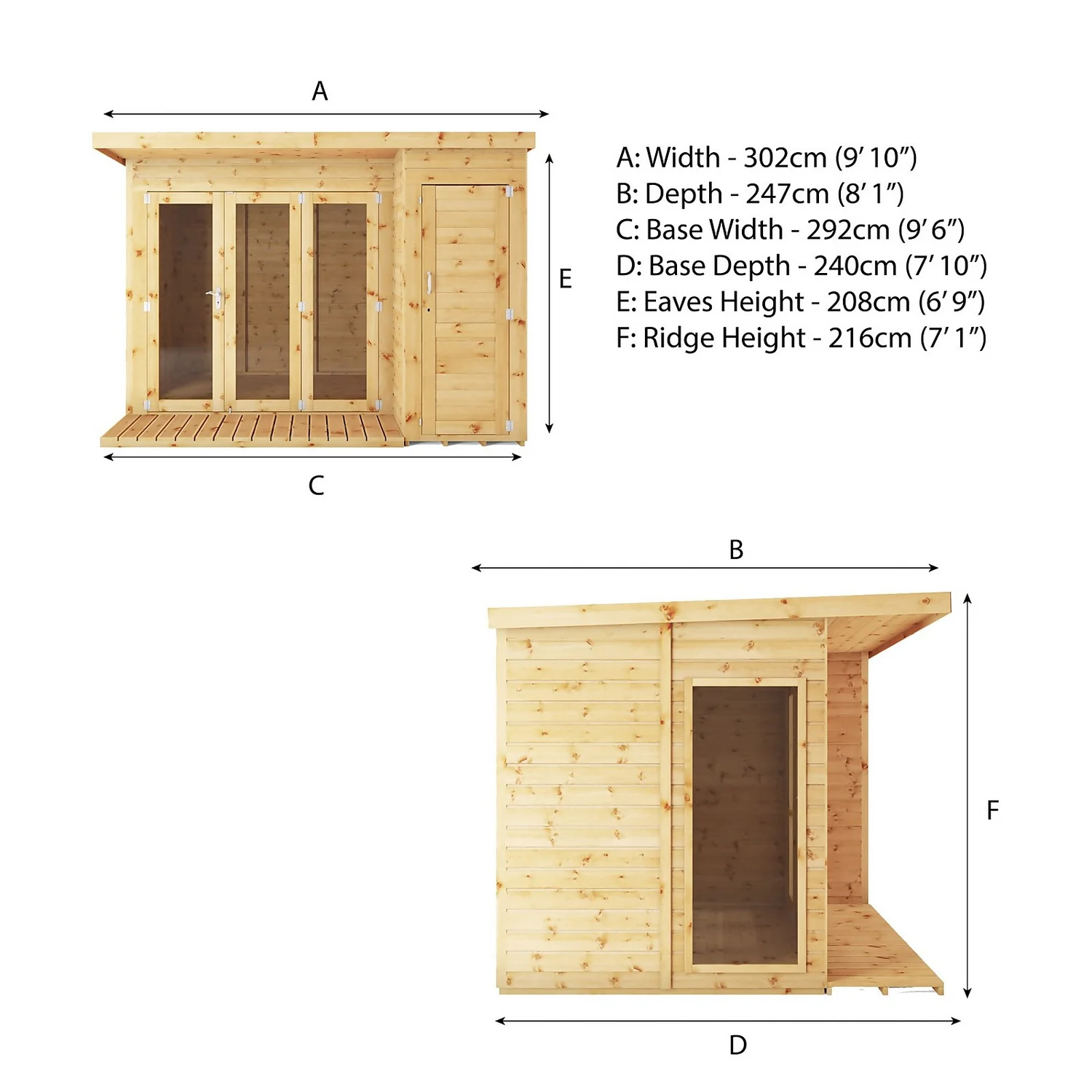 Mercia 10 X 8ft Garden Room With Side Shed - Incl. Installation 10 Mercia 10 X 8ft Garden Room With Side Shed - Incl. Installation - Image 10