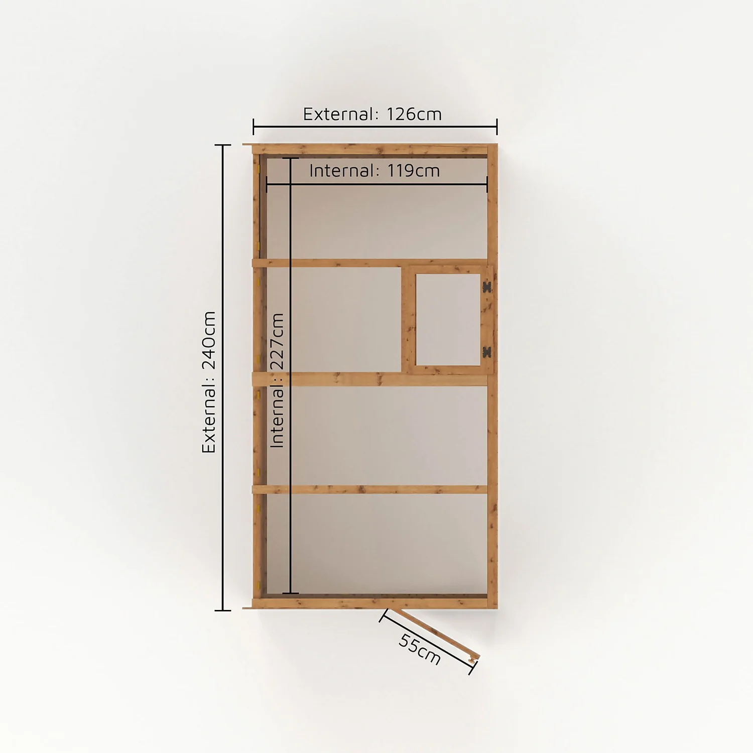 Mercia 8 X 4ft Lean To Greenhouse 8 Mercia 8 X 4ft Lean To Greenhouse - Image 8