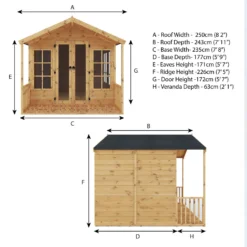 Mercia 8 X 8ft Traditional Summerhouse - Installation Included 18 Mercia 8 X 8ft Traditional Summerhouse - Installation Included -Garantia Store 12822775 1445040028928142
