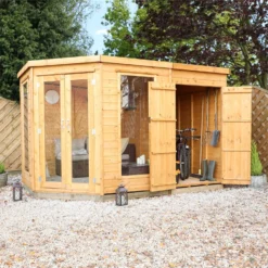 Mercia 11 X 7ft Summerhouse With Side Shed - Installation Included -Garantia Store 12822779 3854833219260091
