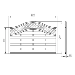 Forest Prague Fence Panel - 4ft - Pack Of 3 -Garantia Store 12823084 6044833217947687
