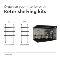 Keter Artisan 11 X 7ft Outdoor Plastic Garden Storage Pent Shed - Grey 18 Keter Artisan 11 X 7ft Outdoor Plastic Garden Storage Pent Shed - Grey -Garantia Store 12823649 6465036177975787