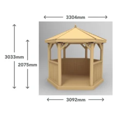 Forest (Installation Included) Thatch Roof Furnished Gazebo - 3m - Green -Garantia Store 12823705 4784833217642398