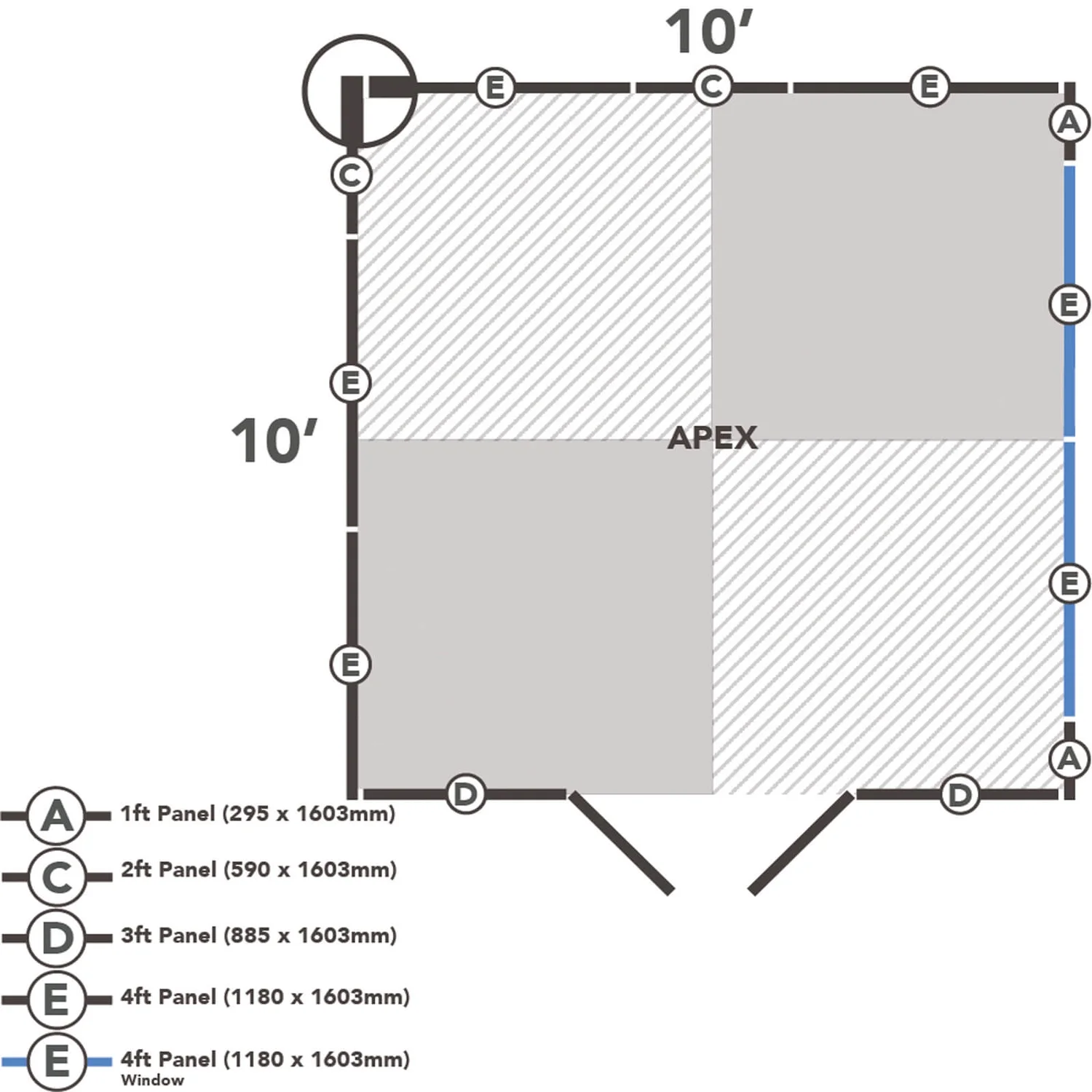 Forest 10 X 10ft Overlap Pressure Treated Double Door Apex Shed 10 Forest 10 X 10ft Overlap Pressure Treated Double Door Apex Shed - Image 10