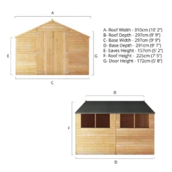 Mercia 10 X 10ft Overlap Apex Shed - Incl. Installation -Garantia Store 12825398 1525047801093278