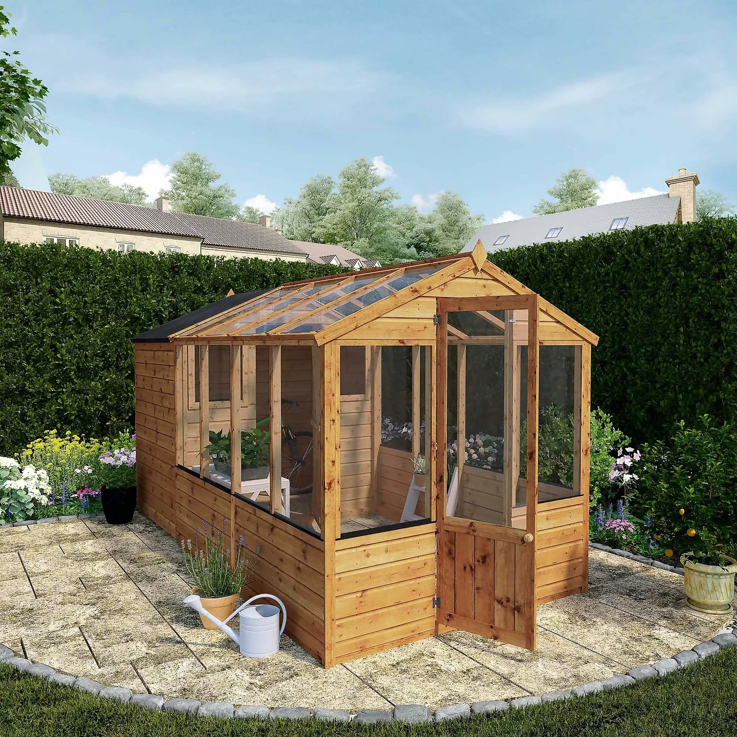 Mercia 12 X 6ft Traditional Apex Greenhouse Combi - Installation Included 2 Mercia 12 X 6ft Traditional Apex Greenhouse Combi - Installation Included - Image 2