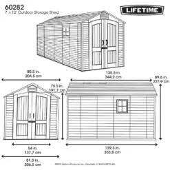 Lifetime 7 X 12ft Outdoor Storage Shed -Garantia Store 12826345 1445012584302966