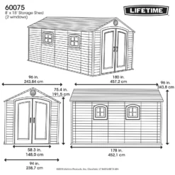 Lifetime 8 X 15ft Outdoor Storage Shed -Garantia Store 12826441 1594833223333086