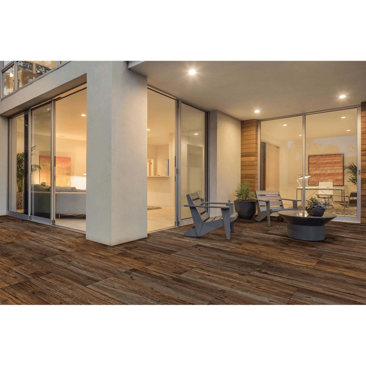 17.28m5 Stylish Stone Porcelain Patio Kit Chestnut 2 17.28m5 Stylish Stone Porcelain Patio Kit Chestnut - Image 2