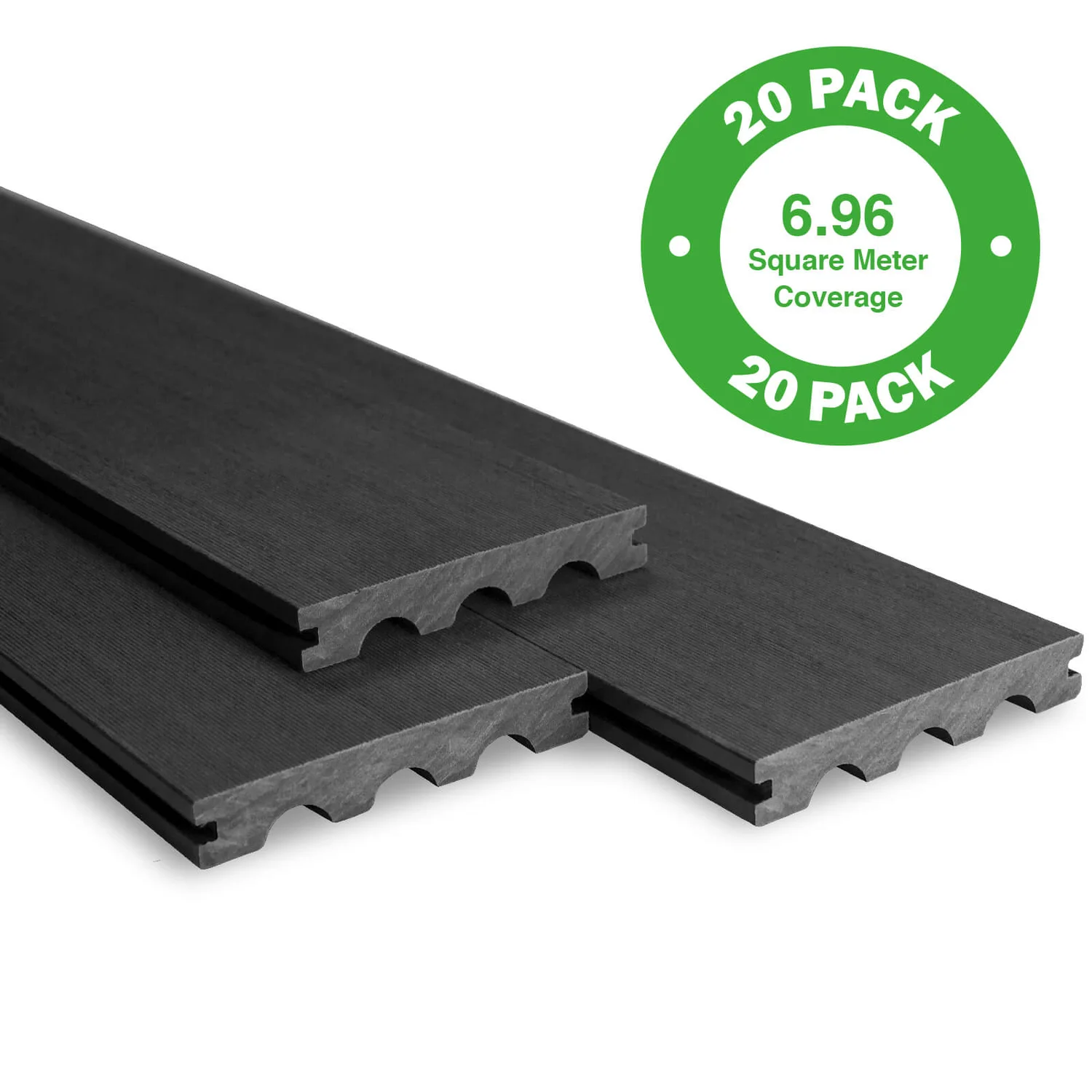 Bridge Board Composite Decking 20 Pack Ebony - 6.96 M2 1 Bridge Board Composite Decking 20 Pack Ebony - 6.96 M2