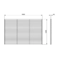 6ft X 4ft (1.8m X 1.2m) Pressure Treated Contemporary Slatted Fence Panel - Pack Of 5 -Garantia Store 12832564 8804833201104973