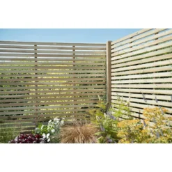 6ft X 5ft (1.8m X 1.5m) Pressure Treated Contemporary Slatted Fence Panel - Pack Of 3 -Garantia Store 12832569 1564833199489743
