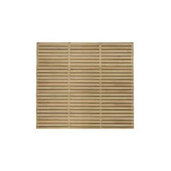 6ft X 5ft (1.8m X 1.5m) Pressure Treated Contemporary Double Slatted Fence Panel - Pack Of 4 -Garantia Store 12832591 1464833195974103