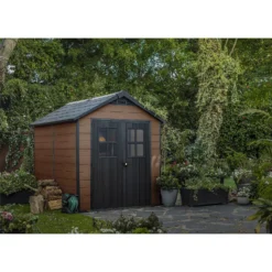 Keter Newton 7.5 X 9ft Outdoor Plastic Garden Storage Shed - Brown 19 Keter Newton 7.5 X 9ft Outdoor Plastic Garden Storage Shed - Brown -Garantia Store 12833042 4094843484755167