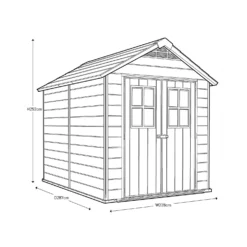 Keter Newton 7.5 X 9ft Outdoor Plastic Garden Storage Shed - Brown 12 Keter Newton 7.5 X 9ft Outdoor Plastic Garden Storage Shed - Brown -Garantia Store 12833042 4104843484562846
