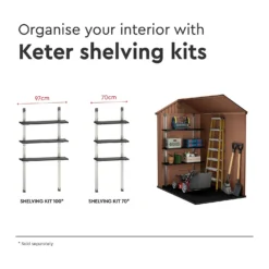 Keter Darwin 6 X 4ft Outdoor Garden Apex Storage Shed - Brown -Garantia Store 12833043 5775036178043584