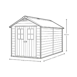 Keter Newton 7.5 X 11ft Outdoor Plastic Garden Storage Shed - Brown 10 Keter Newton 7.5 X 11ft Outdoor Plastic Garden Storage Shed - Brown -Garantia Store 12833045 1084843485053469
