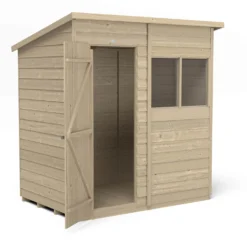Forest 6 X 4ft Overlap Pressure Treated Pent Shed -Garantia Store 12833288 1794833198127527