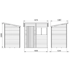Forest 6 X 4ft Overlap Pressure Treated Pent Shed -incl. Installation -Garantia Store 12833306 1064833202305090