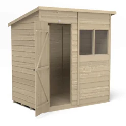 Forest 6 X 4ft Overlap Pressure Treated Pent Shed -incl. Installation -Garantia Store 12833306 2084833202321062