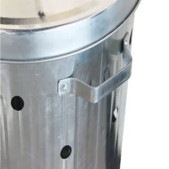 None Garden Galvanised Steel Incinerator / Fire Bin With Lid - 85L -Garantia Store 12834094 7265030658432669
