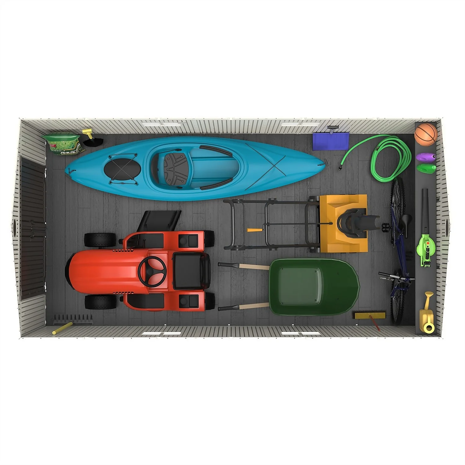 Lifetime 15x8 Ft Rough Cut Dual Entry Outdoor Storage Shed 9 Lifetime 15x8 Ft Rough Cut Dual Entry Outdoor Storage Shed - Image 9