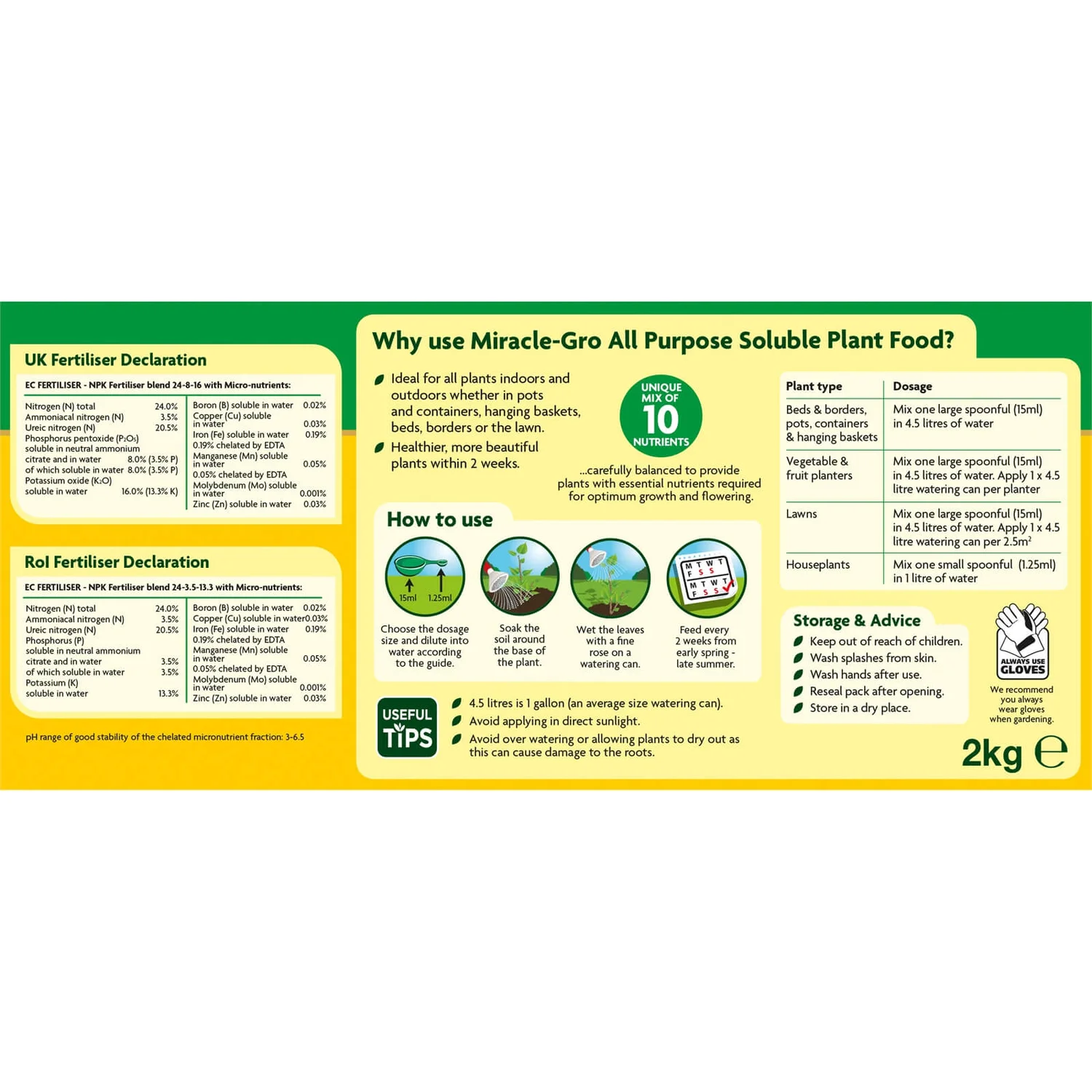 Miracle-Gro All Purpose Soluble Plant Food - 2kg 2 Miracle-Gro All Purpose Soluble Plant Food - 2kg - Image 2