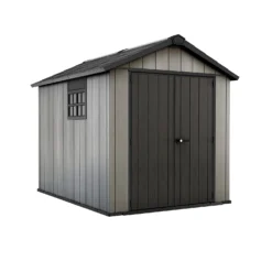 Keter Oakland 7.5 X 9ft Outdoor Garden Apex Storage Shed - Grey